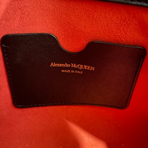 Alexander McQueen croc embossed Short Story bag